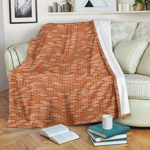 Brick Printed Pattern Print Design 02 Premium Blanket