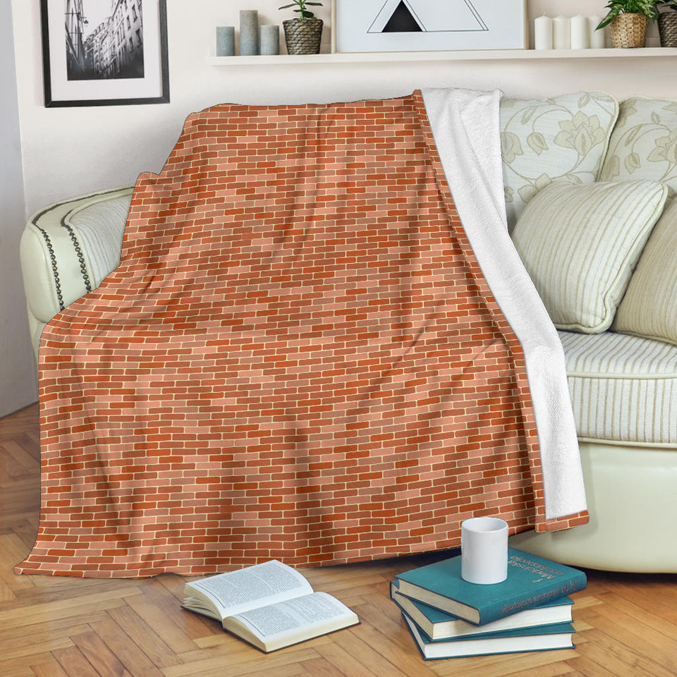 Brick Printed Pattern Print Design 02 Premium Blanket