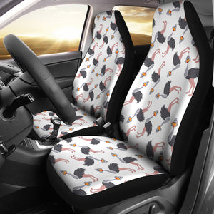 Ostrich Pattern Print Design 02 Universal Fit Car Seat Covers