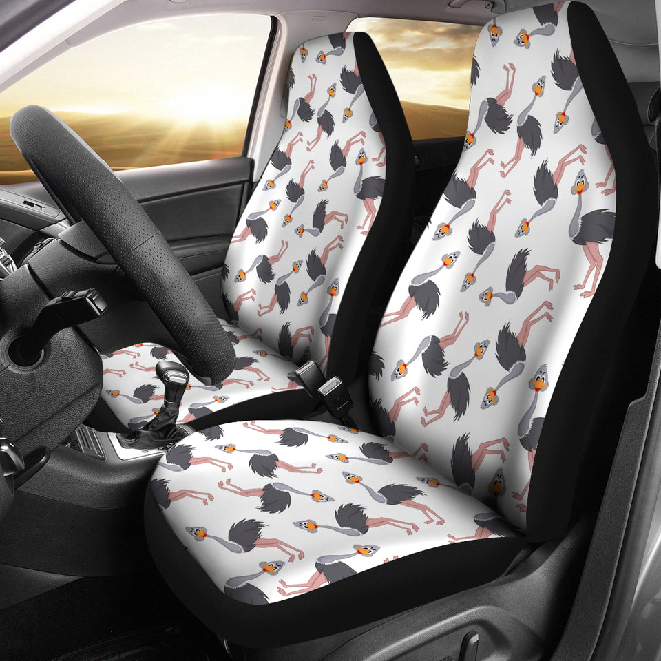 Ostrich Pattern Print Design 02 Universal Fit Car Seat Covers