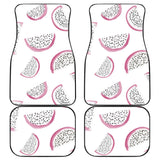 Dragon Fruit Pattern Front And Back Car Mats