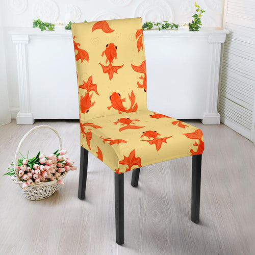 Goldfish Pattern Print Design 02 Dining Chair Slipcover