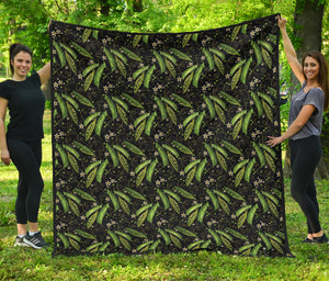 Green Peas Pattern Print Design 02 Premium Quilt