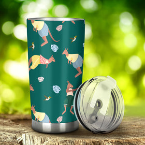 Kangaroo Leaves Pattern Tumbler