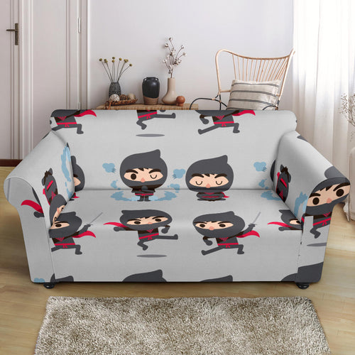 Cute Ninja Pattern Loveseat Couch Slipcover