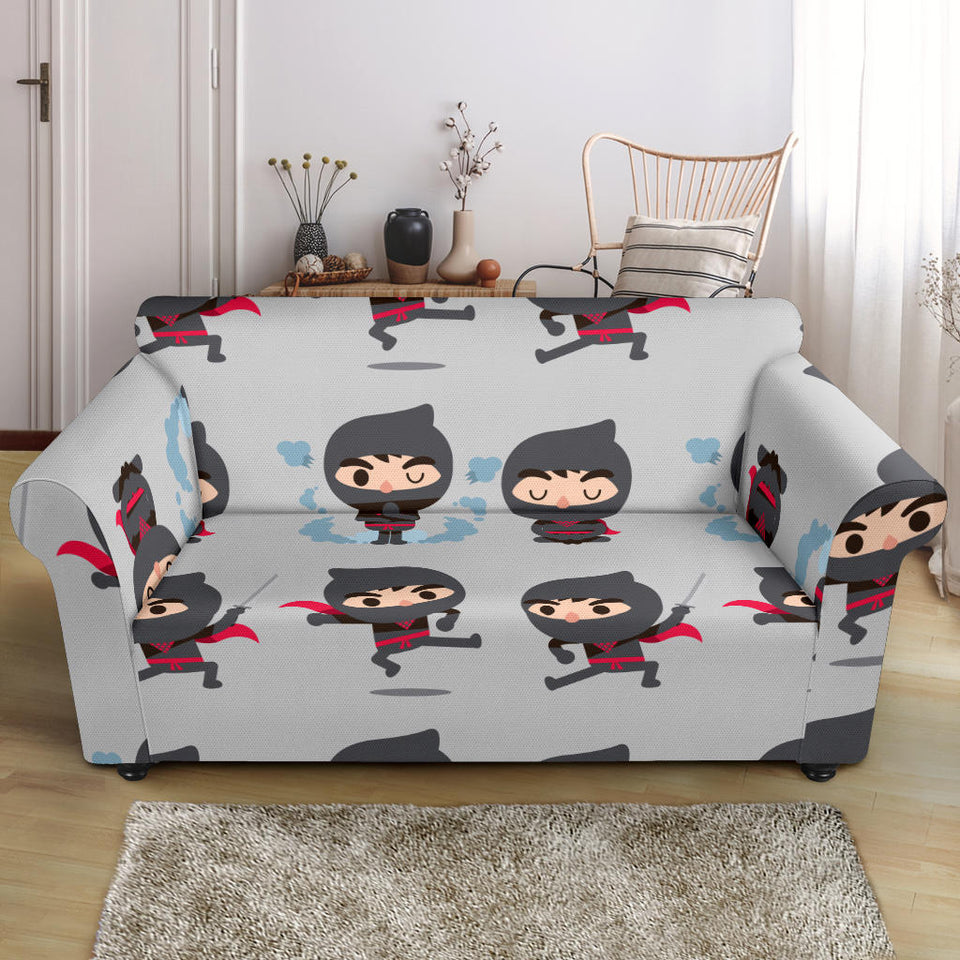 Cute Ninja Pattern Loveseat Couch Slipcover