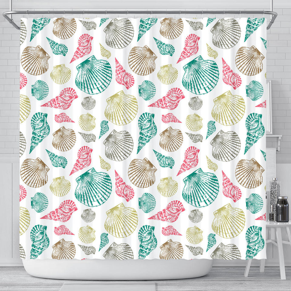 Colorful Shell Pattern Shower Curtain Fulfilled In US