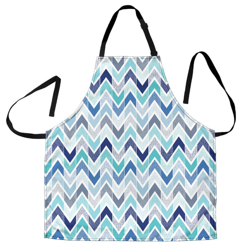 Zigzag  Chevron Blue Pattern Adjustable Apron
