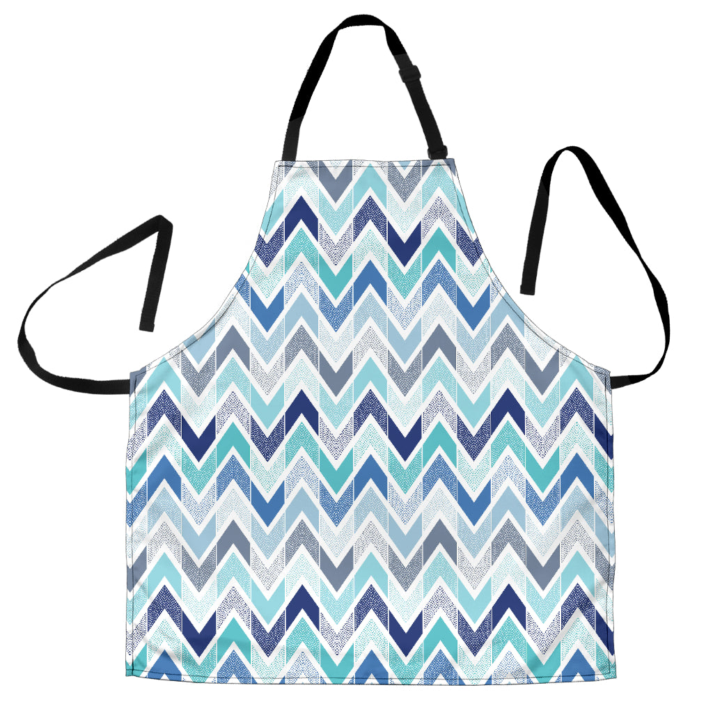 Zigzag  Chevron Blue Pattern Adjustable Apron
