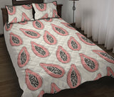 papaya pattern Quilt Bed Set