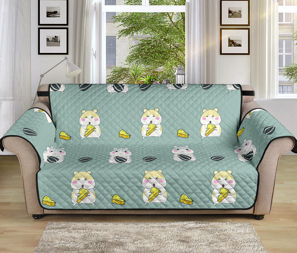 Cute hamster cheese pattern Sofa Cover Protector