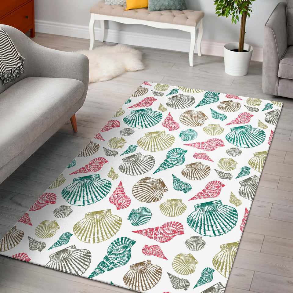 Colorful Shell Pattern Area Rug