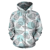 Shell Polynesian Tribal  Zip Up Hoodie