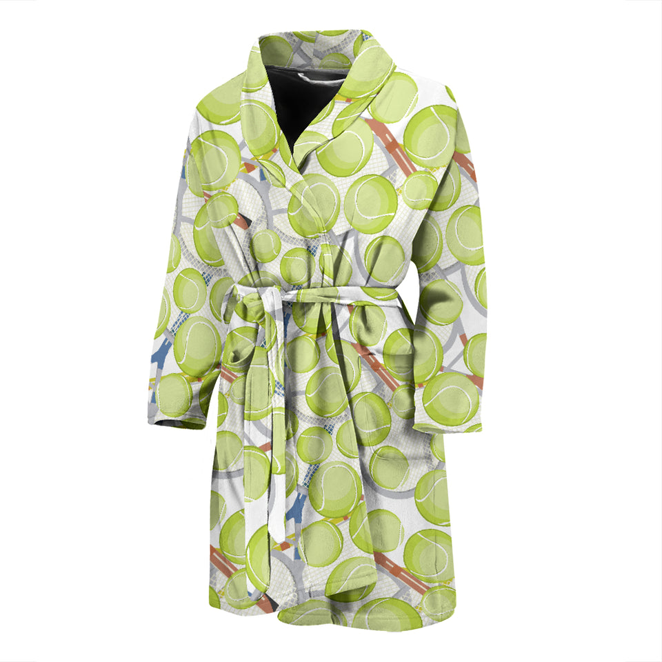 Tennis Pattern Print Design 01 Men's Bathrobe