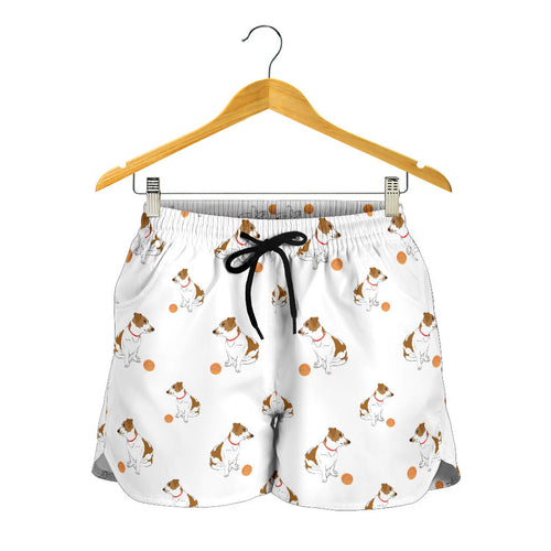 Jack Russel Pattern Print Design 05 Women Shorts