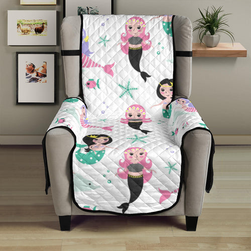 cute mermaid dolphin fish starfish pattern Chair Cover Protector