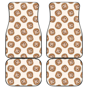 Lion Pattern Print Design 01 Front and Back Car Mats