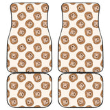 Lion Pattern Print Design 01 Front and Back Car Mats