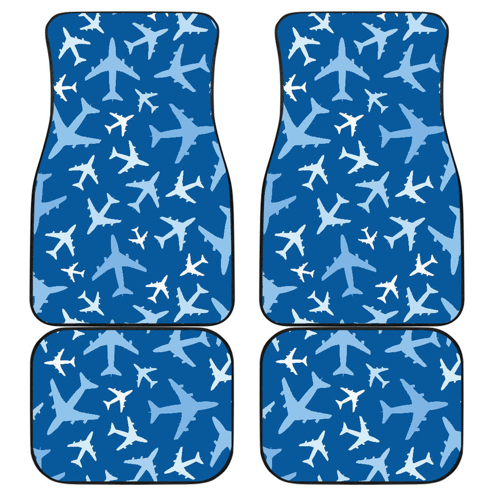 Airplane Pattern In The Sky Front And Back Car Mats