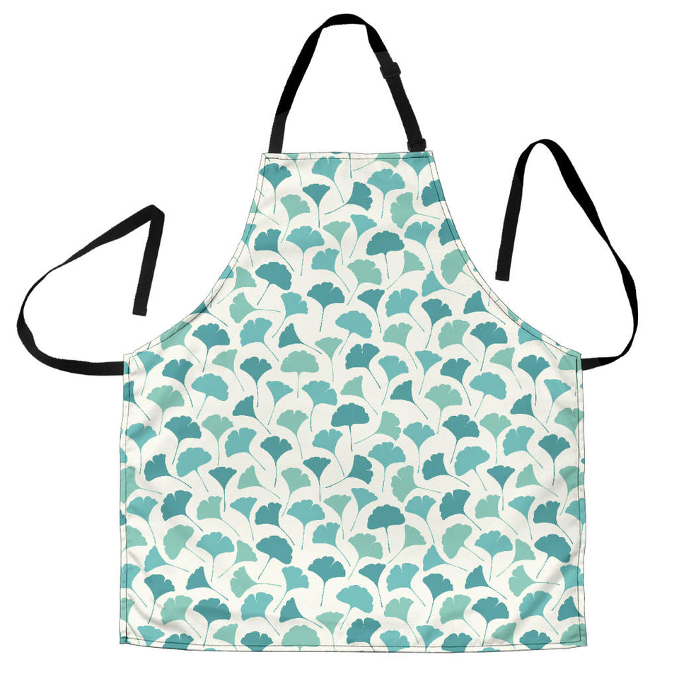 Green Ginkgo Leaves Pattern Adjustable Apron
