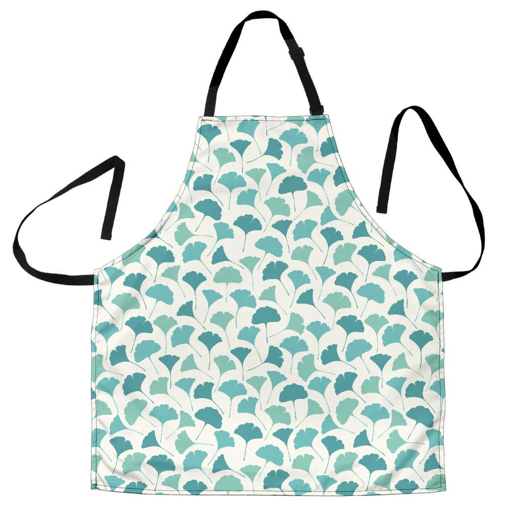 Green Ginkgo Leaves Pattern Adjustable Apron