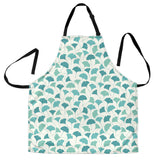 Green Ginkgo Leaves Pattern Adjustable Apron