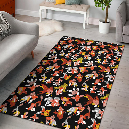 Goldfish Pattern Print Design 03 Area Rug