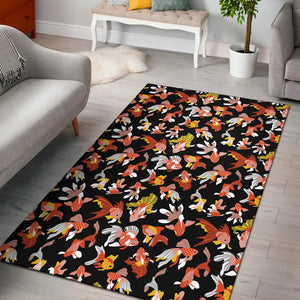 Goldfish Pattern Print Design 03 Area Rug