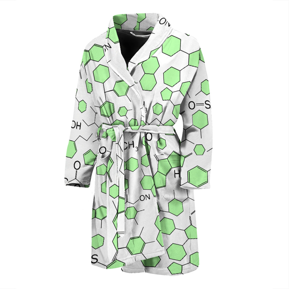 Chemistry Periodic Table Pattern Print Design 03 Men's Bathrobe