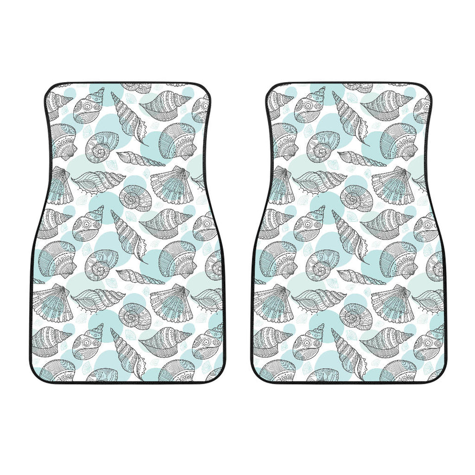 Shell Polynesian Tribal  Front Car Mats