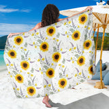 Beautiful Sunflowers Pattern Sarong