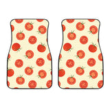 Tomato Dot Background Front Car Mats