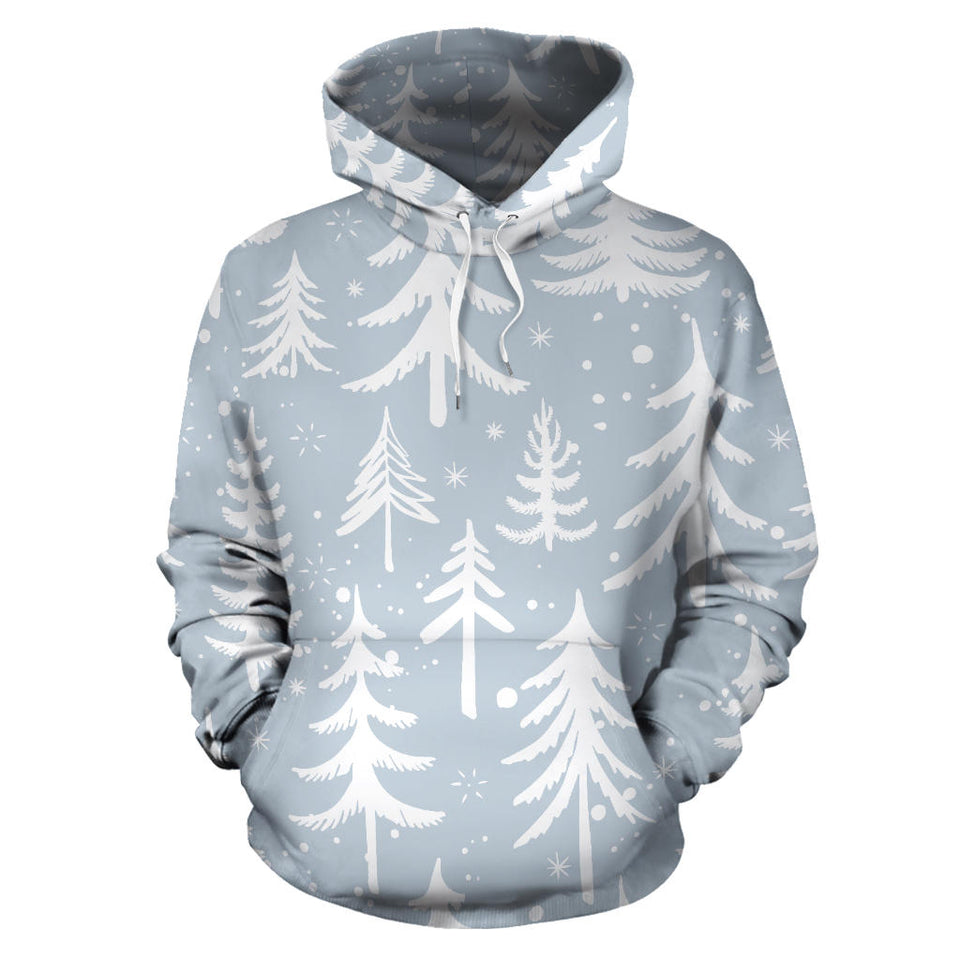 Christmas Tree Winter Forest Pattern Men Women Pullover Hoodie