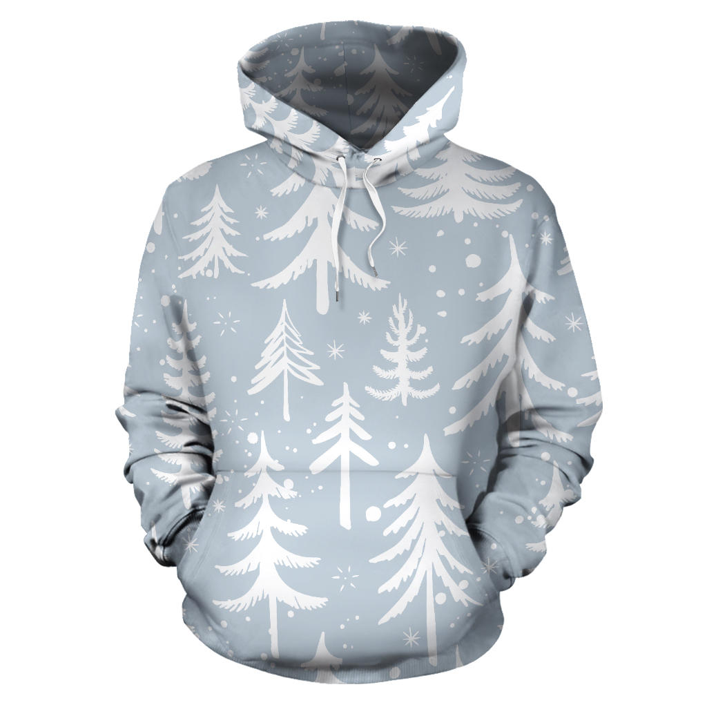 Christmas Tree Winter Forest Pattern Men Women Pullover Hoodie