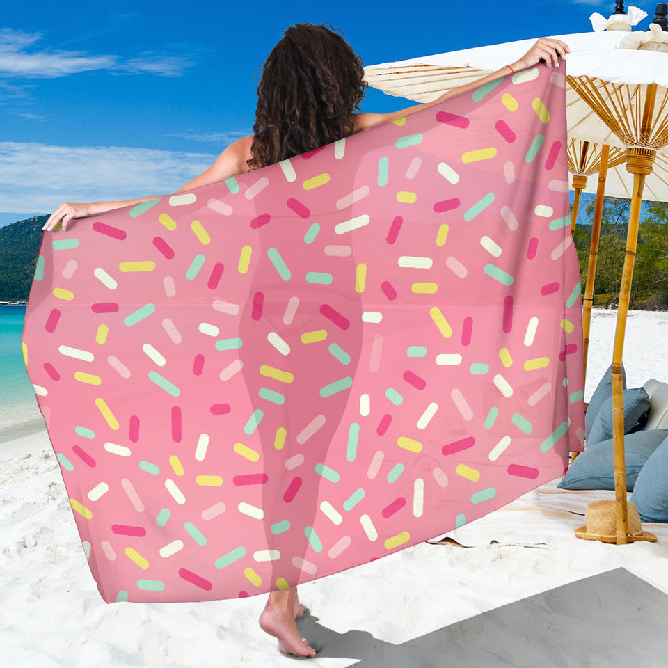Pink Donut Glaze Candy Pattern Sarong