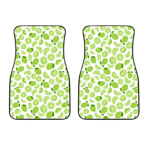 Lime Design Pattern Front Car Mats