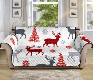 Deer tree snowflakes chrismas pattern Sofa Cover Protector