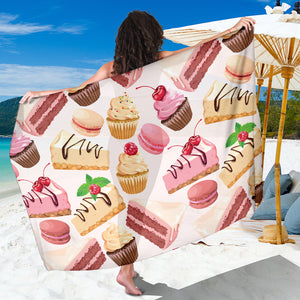 Cake Cupcake Sweets Pattern Sarong