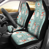 Cute Snowman Pattern  Universal Fit Car Seat Covers