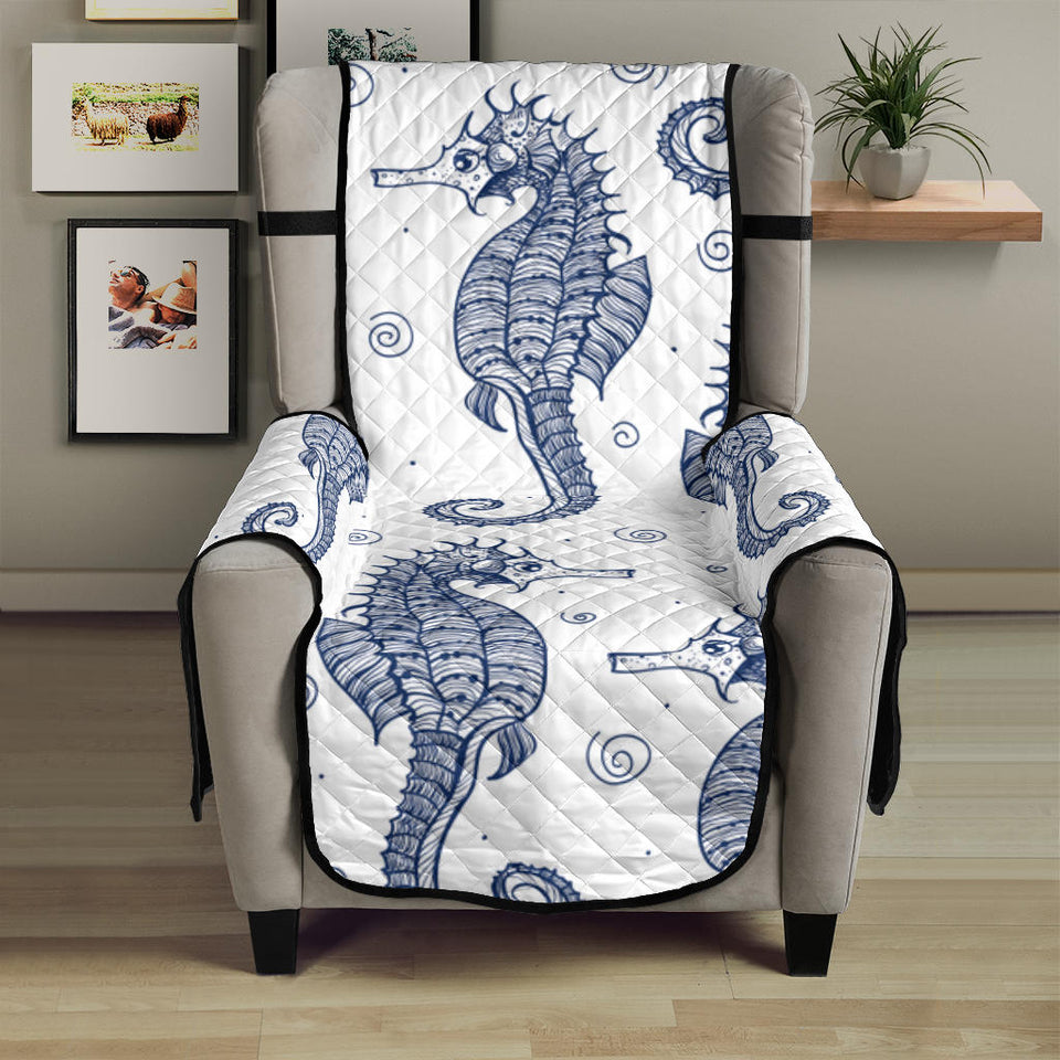 Seahorse pattern background Chair Cover Protector