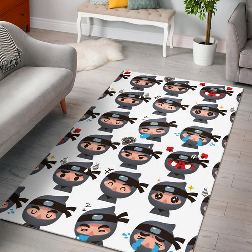 Cute Ninja Design Pattern Area Rug