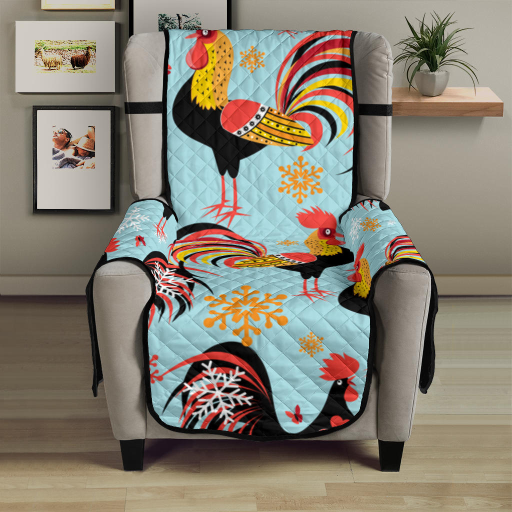 Rooster chicken cock snowfalke Chair Cover Protector