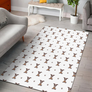 Greyhound Pattern Print Design 05 Area Rug