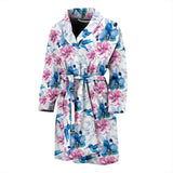 Hummingbird Pattern Print Design 02 Men's Bathrobe