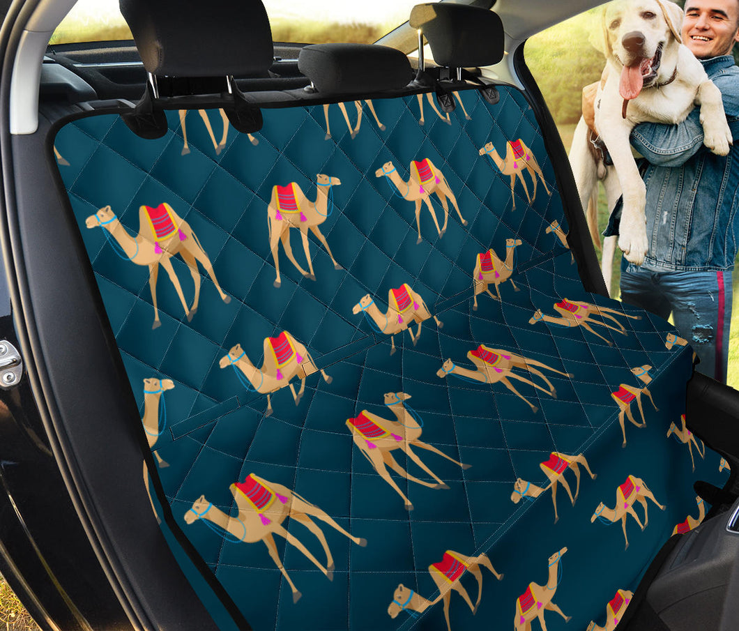 Camel Pattern Blue Blackground Dog Car Seat Covers
