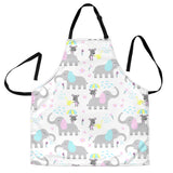 Cute Elephant Mouse Pattern Adjustable Apron