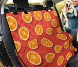 Oranges Pattern Red Background Dog Car Seat Covers