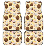 Coconut Pattern Print Design 05 Front and Back Car Mats