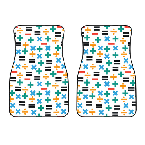 Math Pattern Print Design 05 Front Car Mats