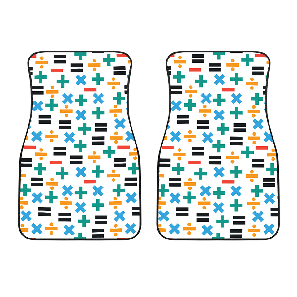 Math Pattern Print Design 05 Front Car Mats